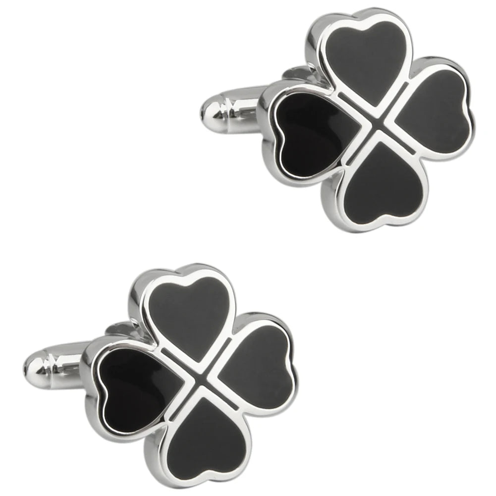 4 Styles TZG 4-Leaf Clover Cufflink Mens Cuff Link 1 Pair Shipping