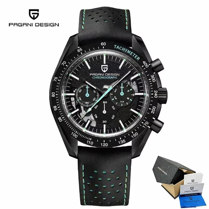PAGANI DESIGN Men's Watches Chronograph Top Luxury Watch For Men Quartz Wristwatches Chronograph Leather Waterproof Sports Clock