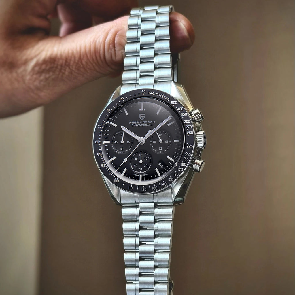 PAGANI DESIGN New Retro Watch Luxury Moon Quartz Watches For Men Stainless steel Luminous waterproof Sport Chronograph Man 2025