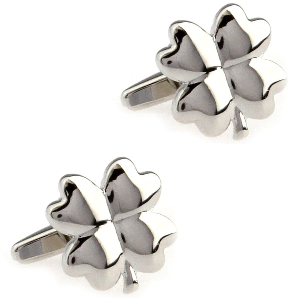 4 Styles TZG 4-Leaf Clover Cufflink Mens Cuff Link 1 Pair Shipping
