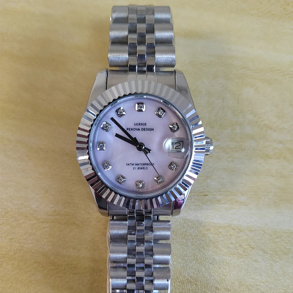 LGXIGE Crystal Women Bracelet Watches Top Brand Fashion Diamond Ladies Quartz Watch Steel Female Wristwatch Montre Femme Relogio