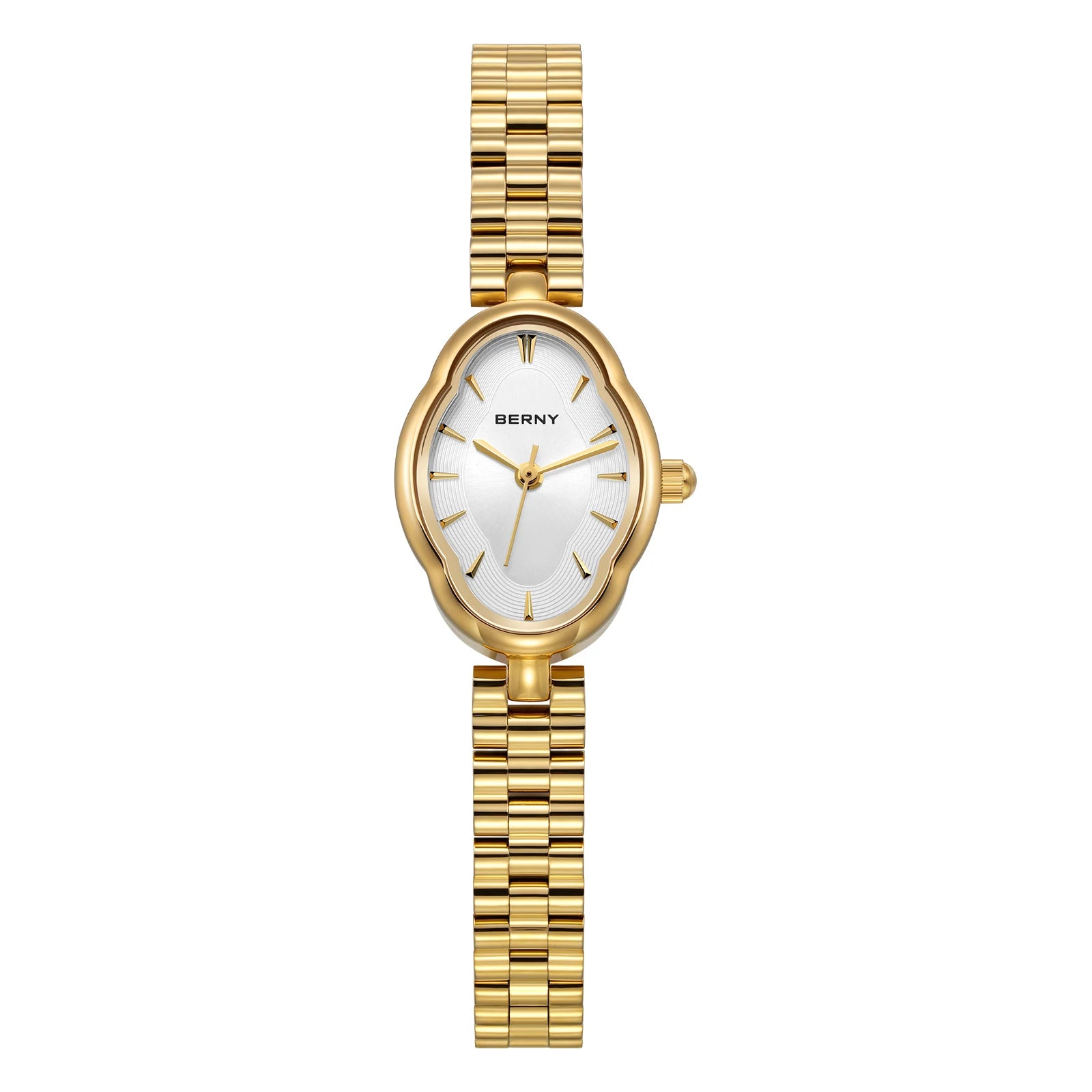 BERNY Gold Watch for Women Ladies Wristwatch Gold Quartz Jewelry Bracelet Set Minimalist Watch Multicolor Small Ladies Watches