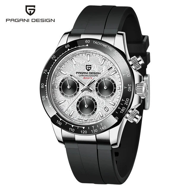 PAGANI DESIGN 2024 New PD-1644 Meteorite Dial Fashion Men Quartz Wristwatches 100M Sapphire Glass Chronograph relogio masculino