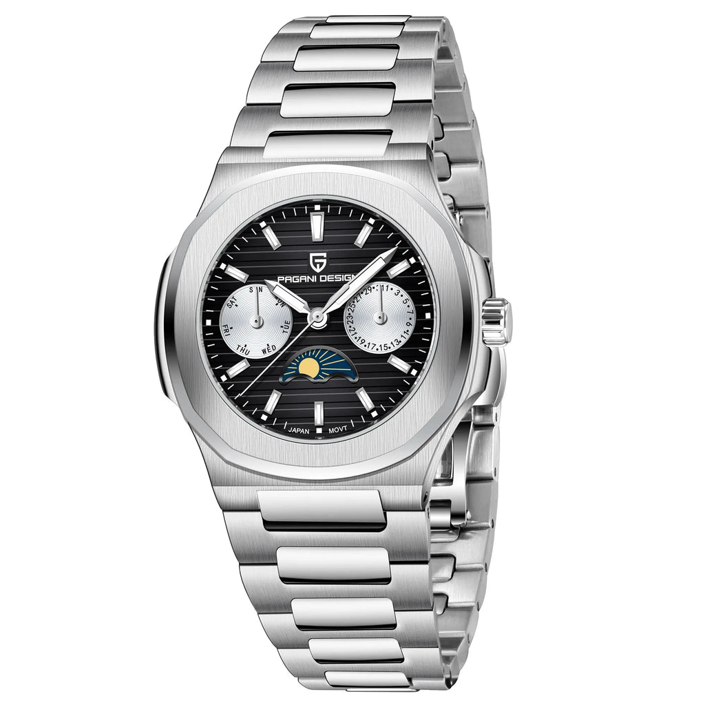 PAGANI DESIGN  Women's Watches Luxury Quartz Watch For Women Multifunctional Chronograph Moon Phase Automatic Date Ladies Watch