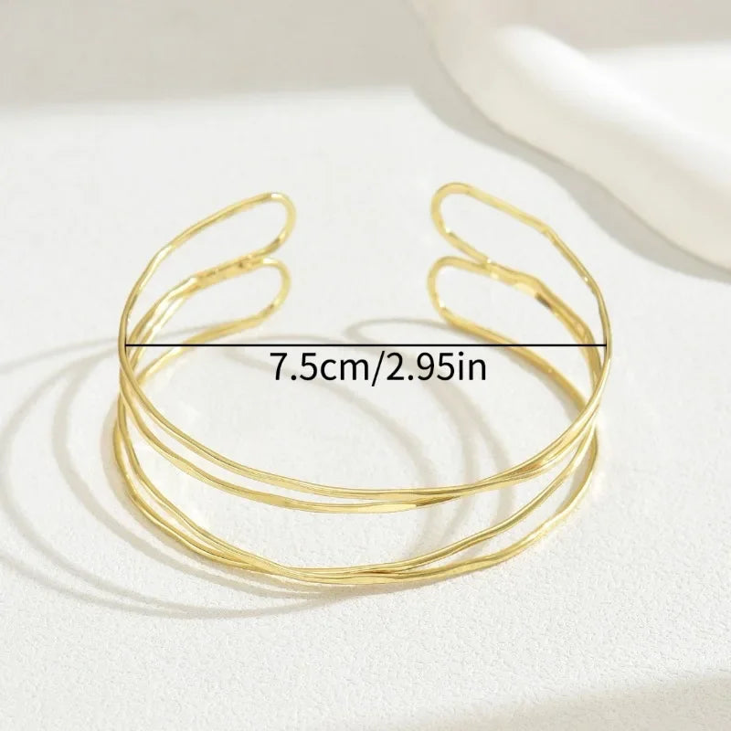 Simple Ladies Bracelet Versatile Multi-Layer Arm Ring Geometric Line Bracelet Trendy Party Accessories Trendy Party Accessories