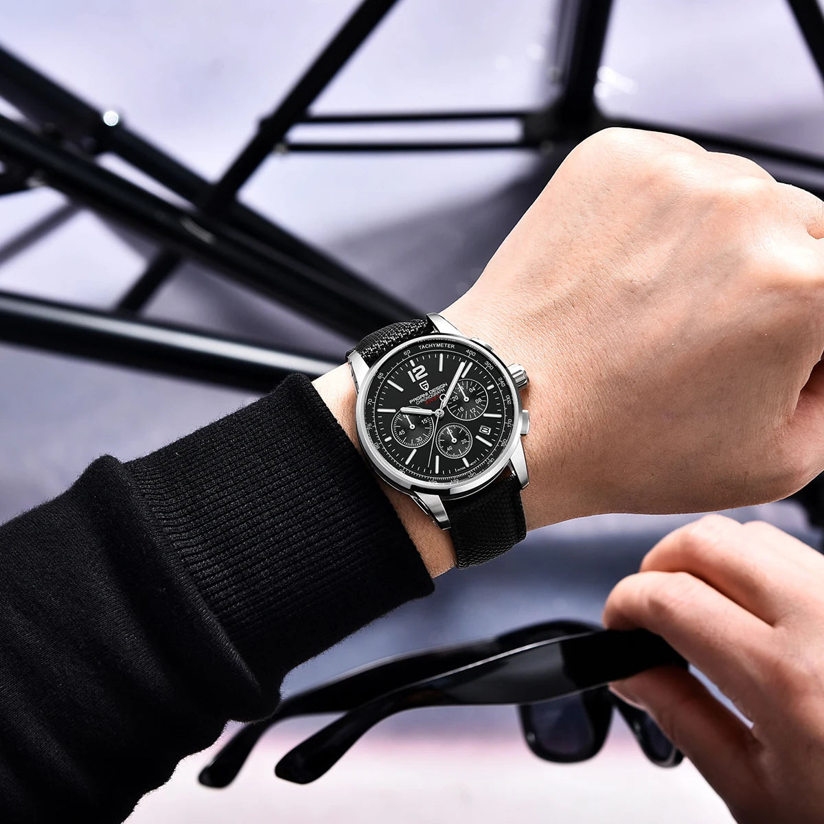 PAGANI DESIGN 2024 New Fashionable Luxury Casual Men's Quartz Watch VK63 100M Waterproof Sapphire Glass Stainless Steel Watch