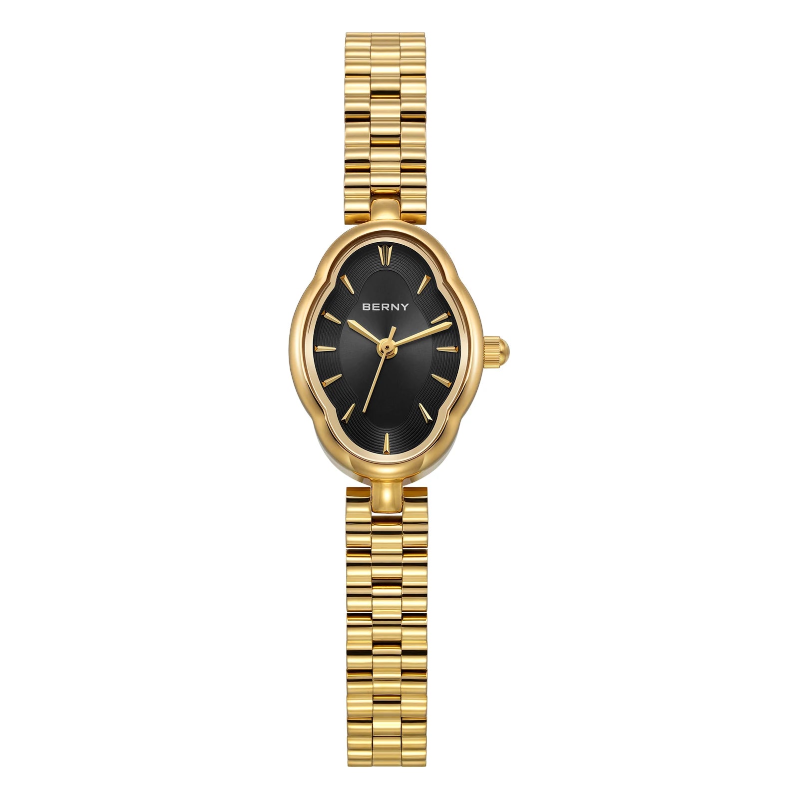 BERNY Gold Watch for Women Ladies Wristwatch Gold Quartz Jewelry Bracelet Set Minimalist Watch Multicolor Small Ladies Watches