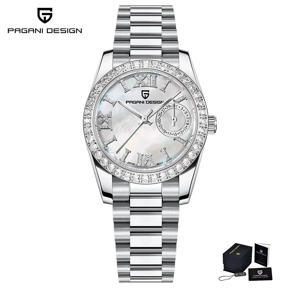 PAGANI DESIGN 32MM Luxury Women's Wristwatch Japan TMI Movt Elegant Quartz Watch For Women Fashion Waterproof Sapphire Clock