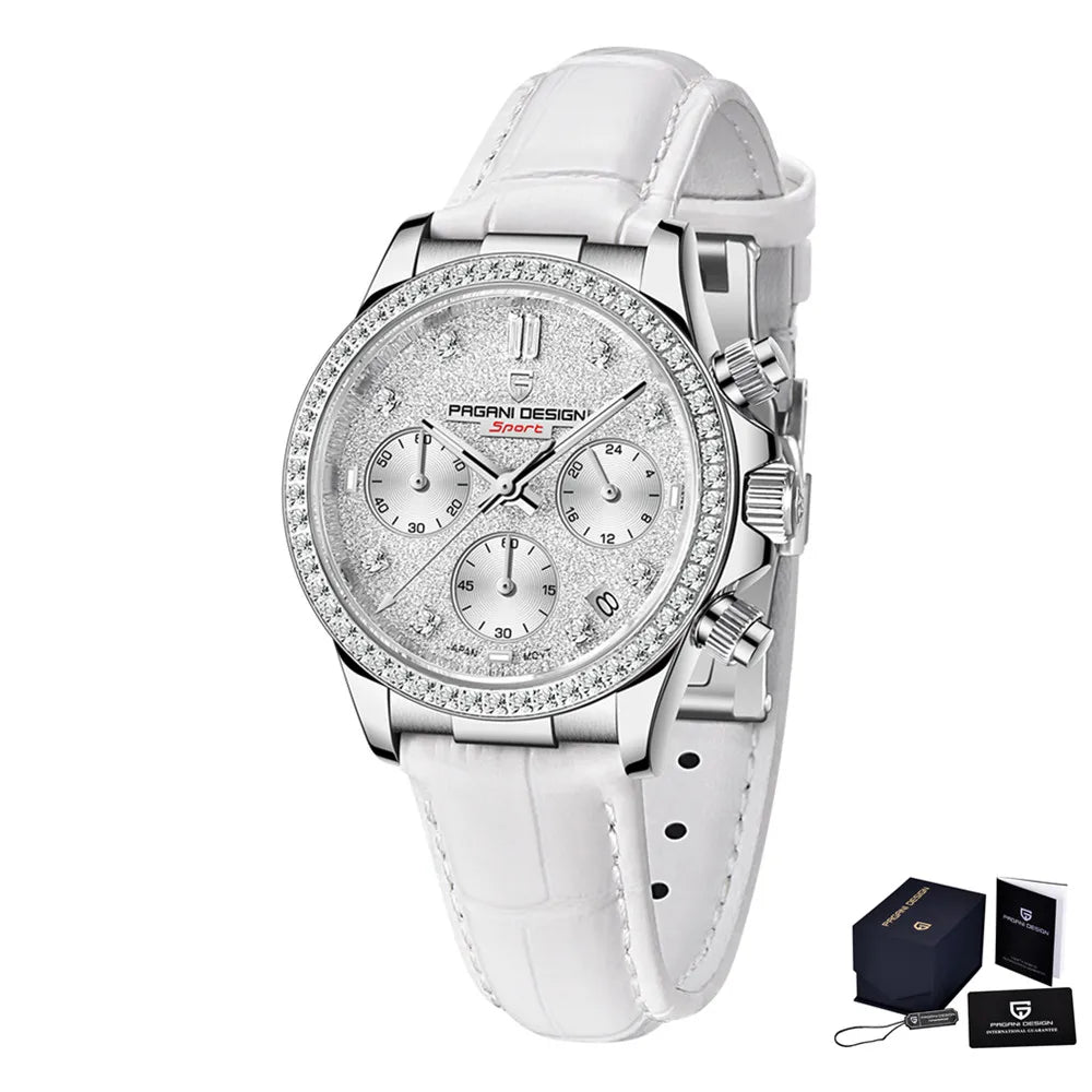 PAGANI Design 36MM Classic Women Quartz Watch Japan TMI Movt Sapphire Fashion 100m Waterproof Ladies Dress Watches Reloj Mujer