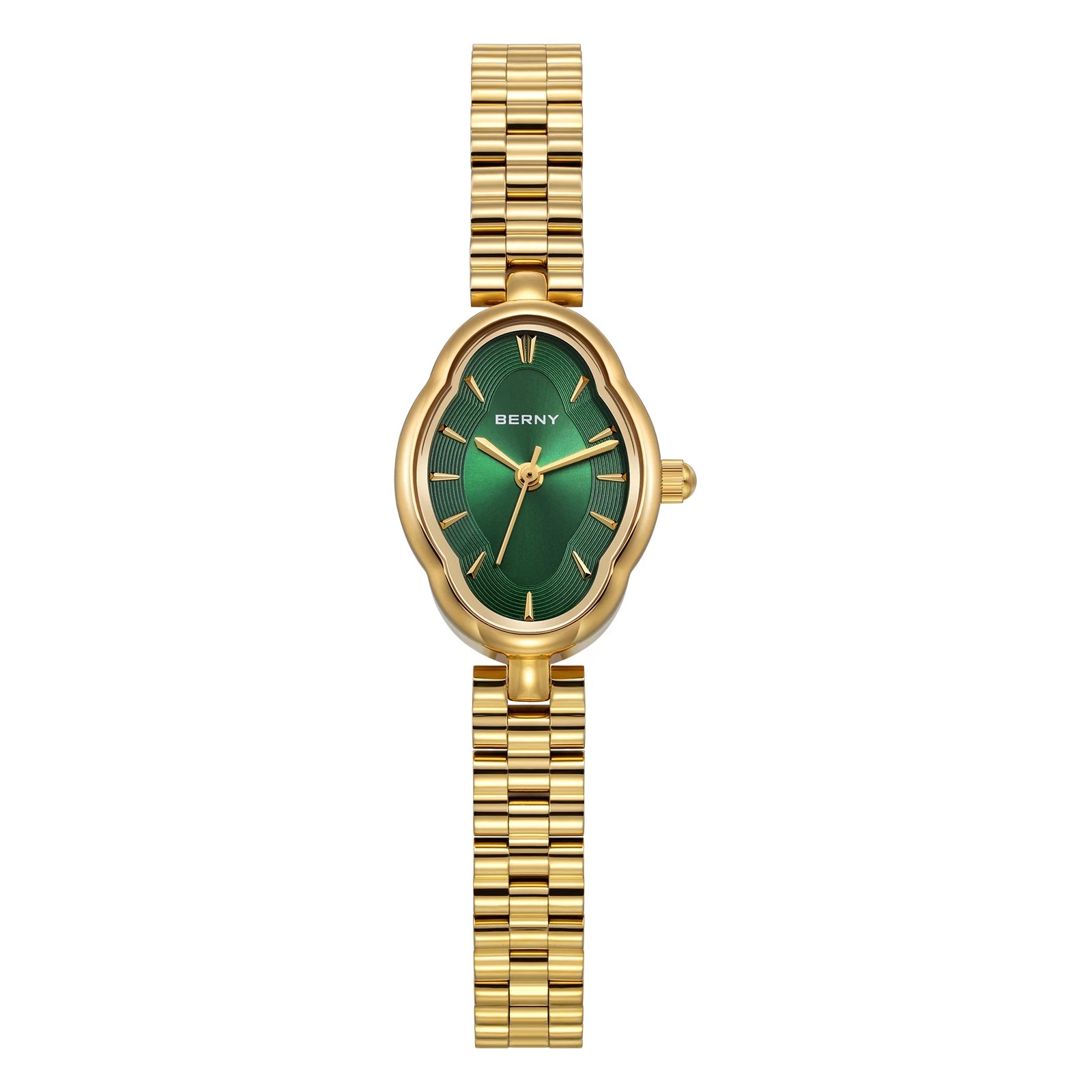 BERNY Gold Watch for Women Ladies Wristwatch Gold Quartz Jewelry Bracelet Set Minimalist Watch Multicolor Small Ladies Watches