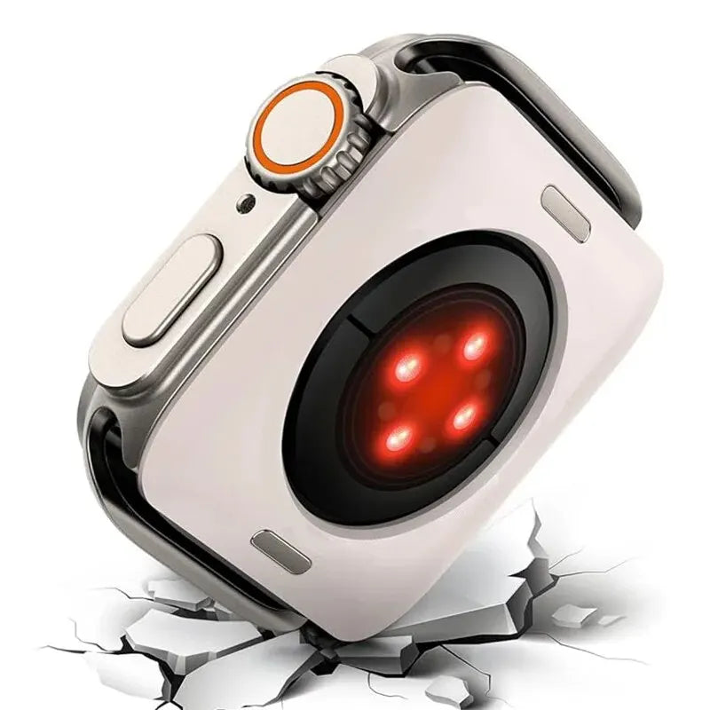 Screen Protector Cover for Apple Watch 44mm 45mm 40mm 41mm Hard PC Bumper Case for iwatch Series 9 8 7 6 5 4 SE Change To Ultra