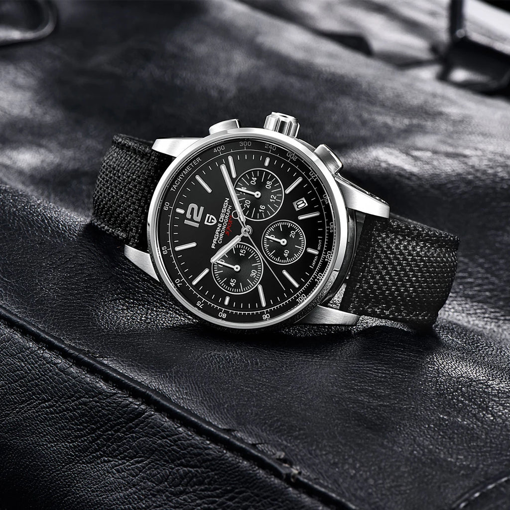 PAGANI DESIGN 2024 New Fashionable Luxury Casual Men's Quartz Watch VK63 100M Waterproof Sapphire Glass Stainless Steel Watch