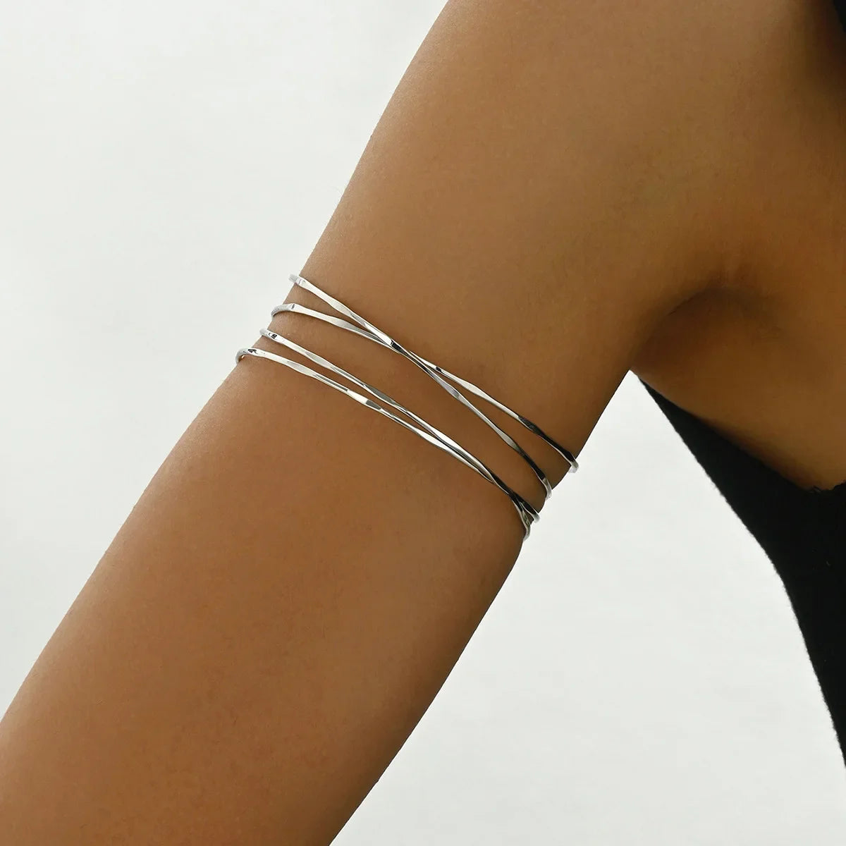 Simple Ladies Bracelet Versatile Multi-Layer Arm Ring Geometric Line Bracelet Trendy Party Accessories Trendy Party Accessories