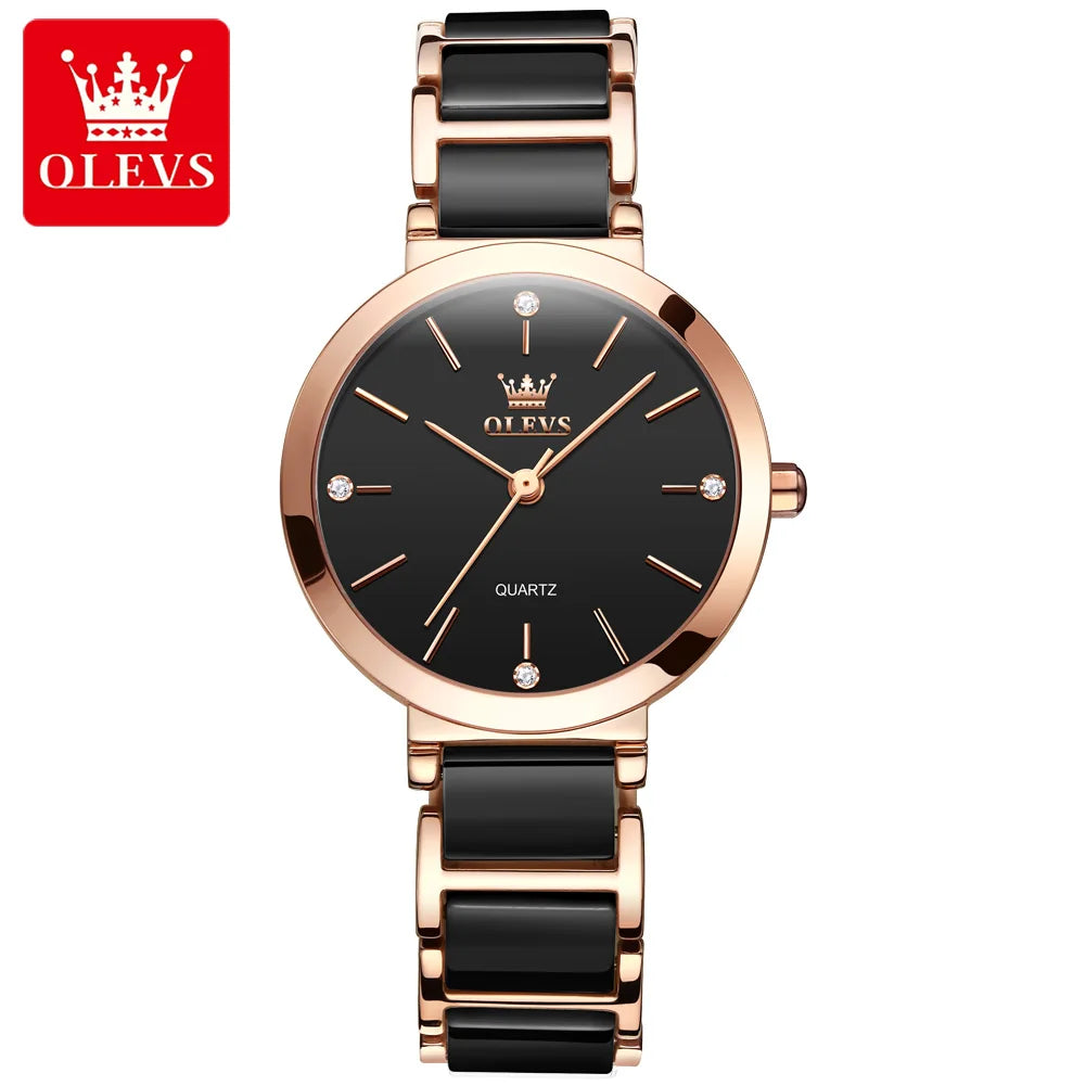 OLEVS Women's Wristwatch Luxury Brand Watch for Women Elegant Bracelet Waterproof Fashion Quartz Ladies Watches Reloj Para Mujer