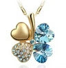 Crystal 4 Four Leaf Leaves Clover pendant necklaces lover birthday gift quality fashion jewelry dropshipping charm girls wedding