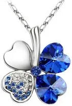 Crystal 4 Four Leaf Leaves Clover pendant necklaces lover birthday gift quality fashion jewelry dropshipping charm girls wedding